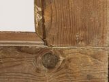 a close up of a piece of wood with a hole in it