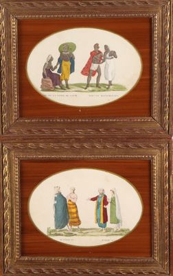 Ecole Française, vers 1830 Différents types et costumes d’Af…