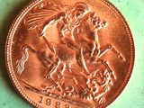 an image of a coin with a picture of a man on a horse