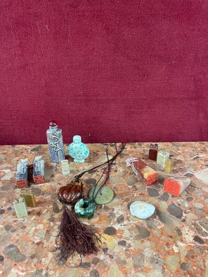 a table that has a bunch of different items on it