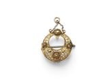 a gold and diamond broochle pendant