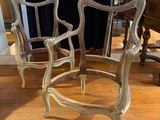 pair of antique chairs in the style of louis xv