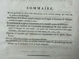 an old book with a black and white image on it