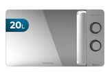 a close up of a microwave oven with the door open