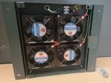 four fans that are attached to the back of a computer case