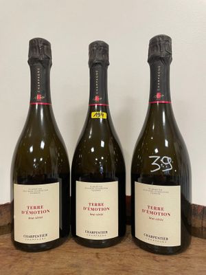 3 bouteilles de champagne Terre d'Emotion, Charpentier. - matériel à l - Photo 1