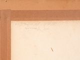 a drawing of a man riding a horse on the beach