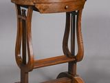 an image of a wooden table with a drawer on top of it