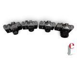 four different types of hydraulic valves are shown on a white background
