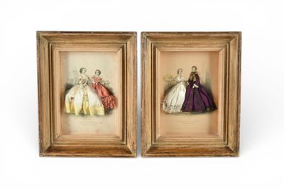 JOURNAL des DEMOISELLES Suite de deux gravures de modes reha…