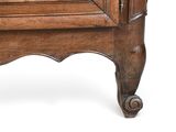 a small wooden cabinet with a drawer on top of it