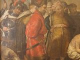 a painting of a painting of a man being taken to the hospital