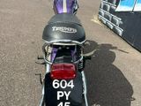 a motorcycle that is parked in a parking lot