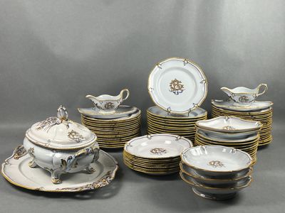 Emile GALLE (Lorraine). Important service de table, modèle «… - Photo 1