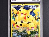 a close up of a pokemon trading card on a table