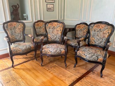3 fauteuils et 2 chaises, Napoléon III, retrait à Bretenoux …