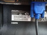 a blue cable plugged into a laptop computer