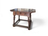 a small table with a drawer on top of it