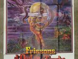 a poster for a horror movie starring a man with a skull on his head