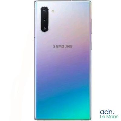l'arrière d'un Samsung Note 10 Lite avec un dégradé violet et bleu