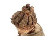 a figurine of a frog sitting on top of a rock