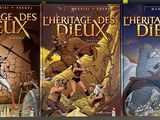 the covers of the three books of the french comic series, l ' heritage des deuxx