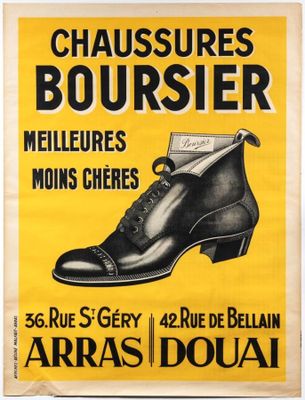 chaussures Boursser - reproduction d'une affiche de film français