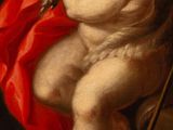 an image of a painting of a baby holding a stick