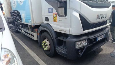 a truck that is parked on the side of the road
