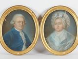 pair of miniature portraits of a gentleman and a woman
