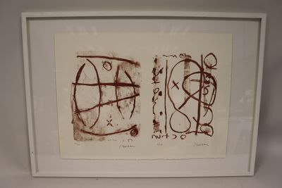 Ecole contemporaine, lithographie en couleurs, numérotée 91/… - Photo 1