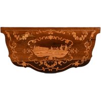 TABLE CONSOLE ITALIENNE en placage de bois précieux à décor … (photo 3)