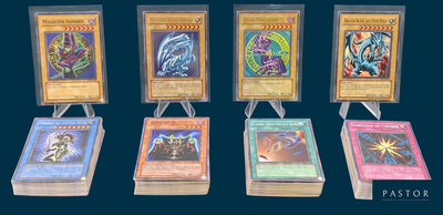 cinq types de cartes différents exposés en rangée