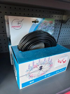a box that has a hose in it on the shelf