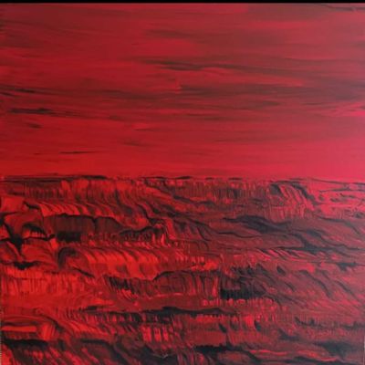 N. HILAIRE, « Variation paysage » I, Technique mixte, 80 x 8…