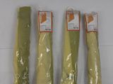 three bags of cheese sitting next to each other on a white surface