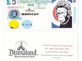 two stamps with a picture of a woman in a crown on them