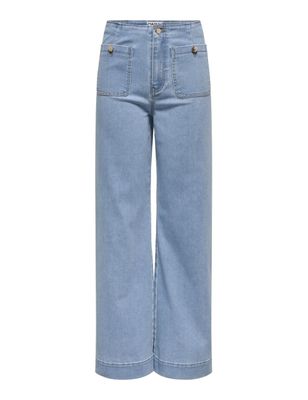 ONLY - Jean femme - Taille haute large - Boutons dorés style…