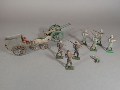 Charles ROSSIGNOL /dans le goût. Lot de jouets MILITAIRES en…