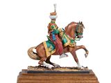 statue of a man riding a horse with a top hat on his head