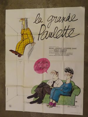 french movie poster of a man and woman sitting on a green couch