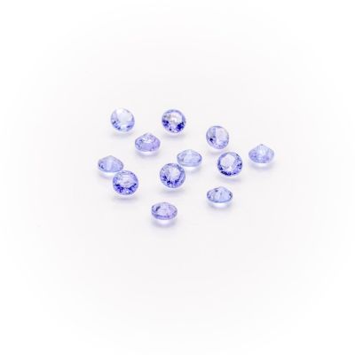 a group of blue sapphires on a white background