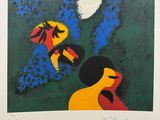 an image of a painting of two people in a field