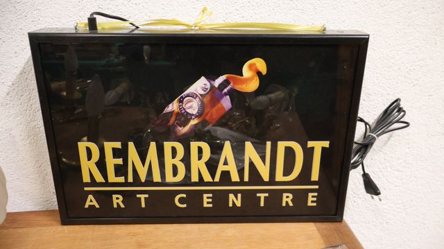 REMBRANDT panneau publicitaire lumineux 33 x 50 (fonctionne)