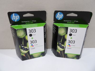two black and color ink cartridges for hp 3023 and 3023 printers
