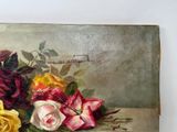 a painting of a bunch of flowers on a table