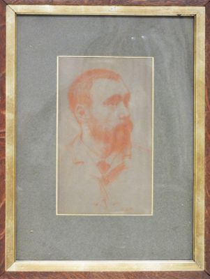 École du XIXe siècle. Portrait d'homme barbu. - Photo 1