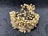 un gros plan sur un bouquet de fleurs posé sur une surface noire