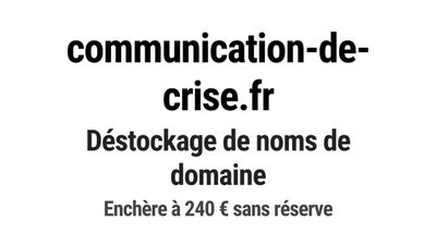 Nom de domaine communication-de-crise.