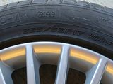a close up of a tire on the ground